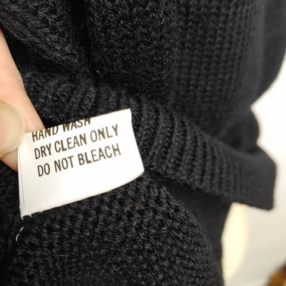 Vintage Embroidered Floral Mock Neck Wool Blend Sweater Size S - Picture 9 of 11